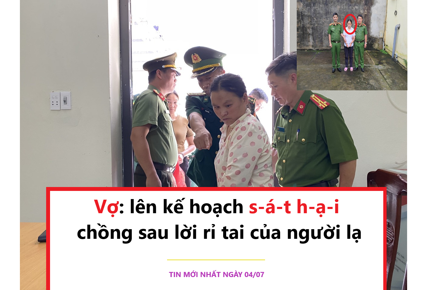 Đối tượng Thào Thị Chía bị lực lượng chức năng bắt giữ về tội danh sát hại chồng